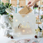 Urne mariage acrylique dépoli guirlande lumineuse