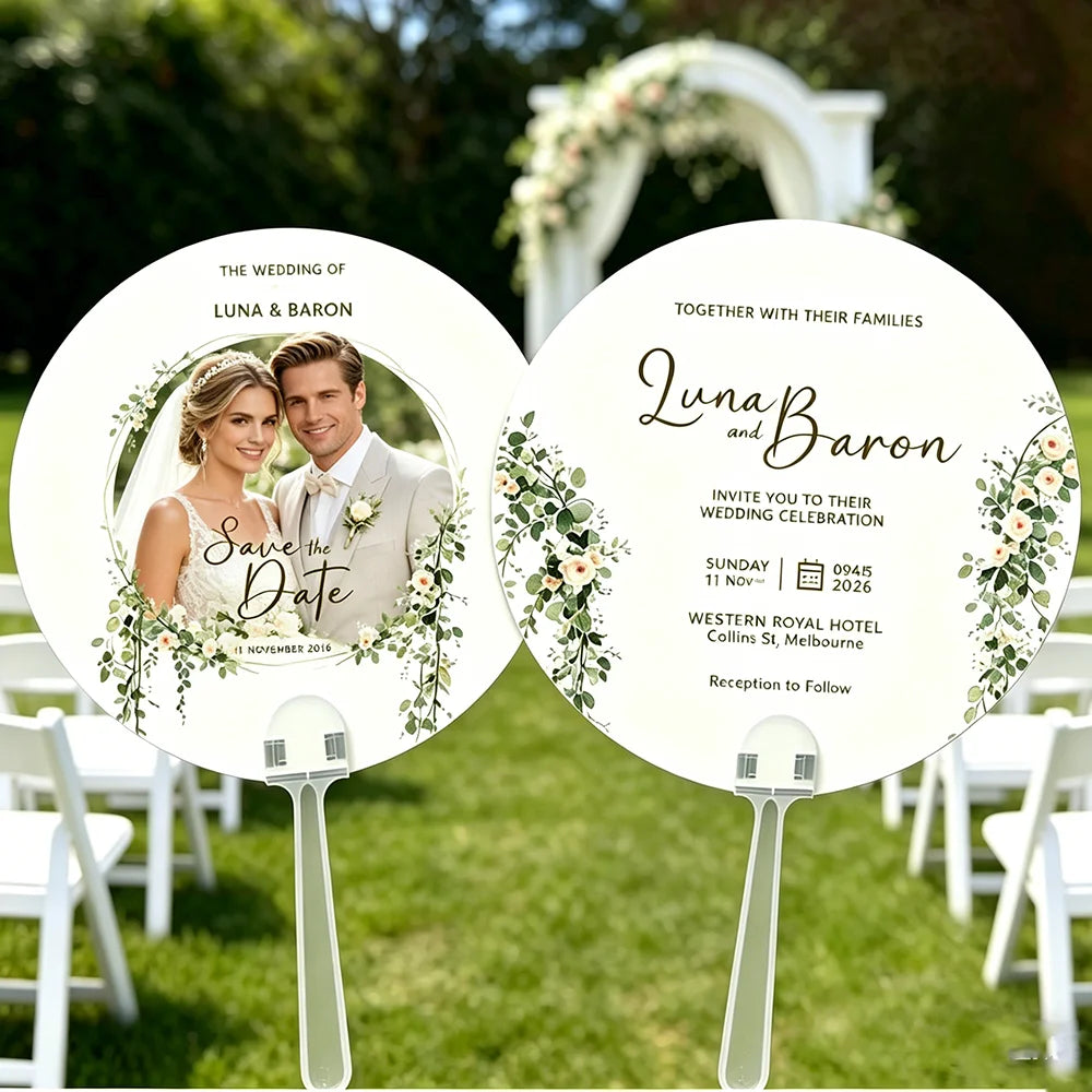 Éventail mariage personnalisé photo — vue 3