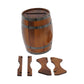 Urne mariage tonneau bois teinté chocolat