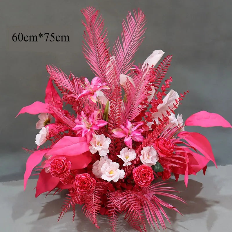 Fleurs Artificielles Arche Mariage Fuchsia — vue 8