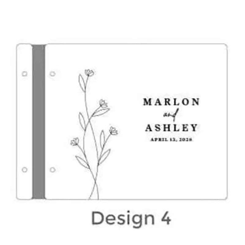 Livre d'or mariage bois pages épaisses