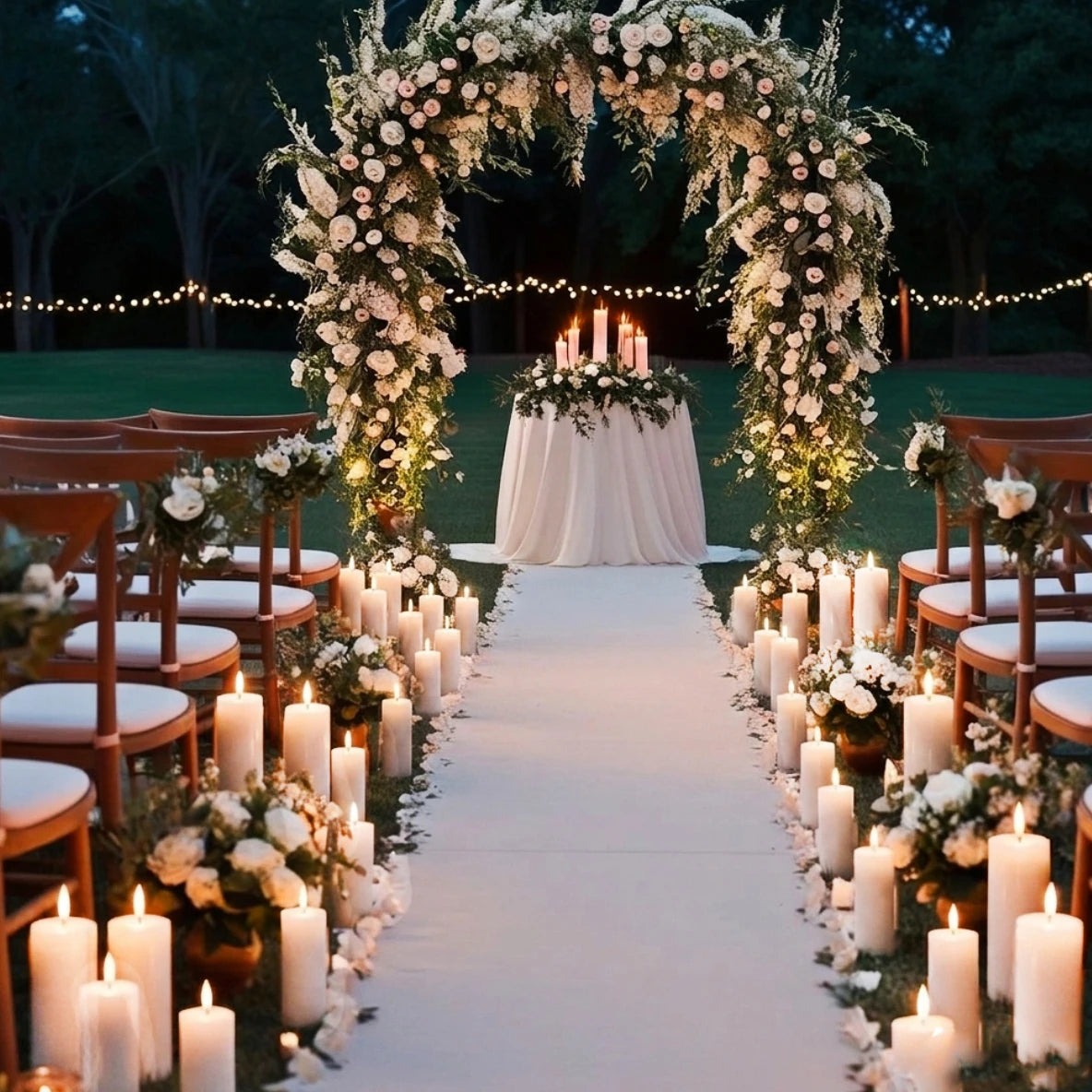 Bougies LED Piliers Mariage