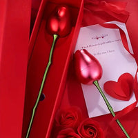 Boîte alliance rose éternelle rouge