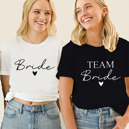 T-shirt Team Bride Cœur Minimaliste
