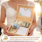 Boîte cadeau mariage bois fleurs séchées