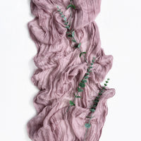 Chemin de Table Mariage en Gaze Froissée — Mauve