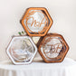 Boîte à Enveloppes Mariage Hexagone Bois Gravé