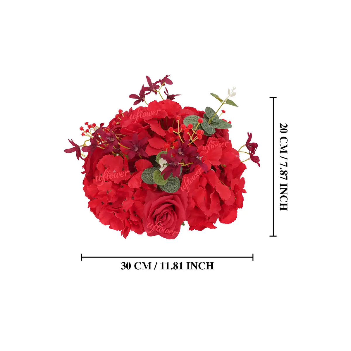 Demi-Boule de Roses Artificielles Mariage — vue 7
