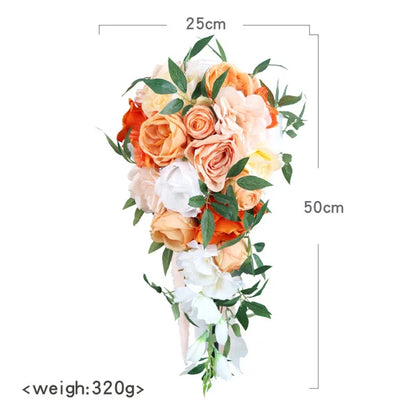 Bouquet de mariée artificiel en cascade — vue 8