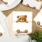 Marque-Place Mariage Motif Ourson Blanc