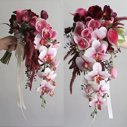Bouquet de Mariée Cascade Orchidées