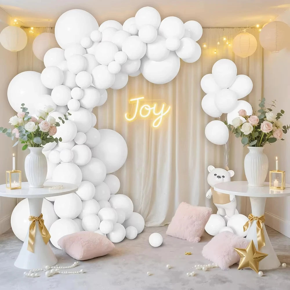 Arche Ballon Mariage Blanc 101 Pièces — vue 3