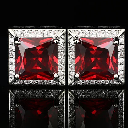 Boutons de Manchette Carrés Cristal