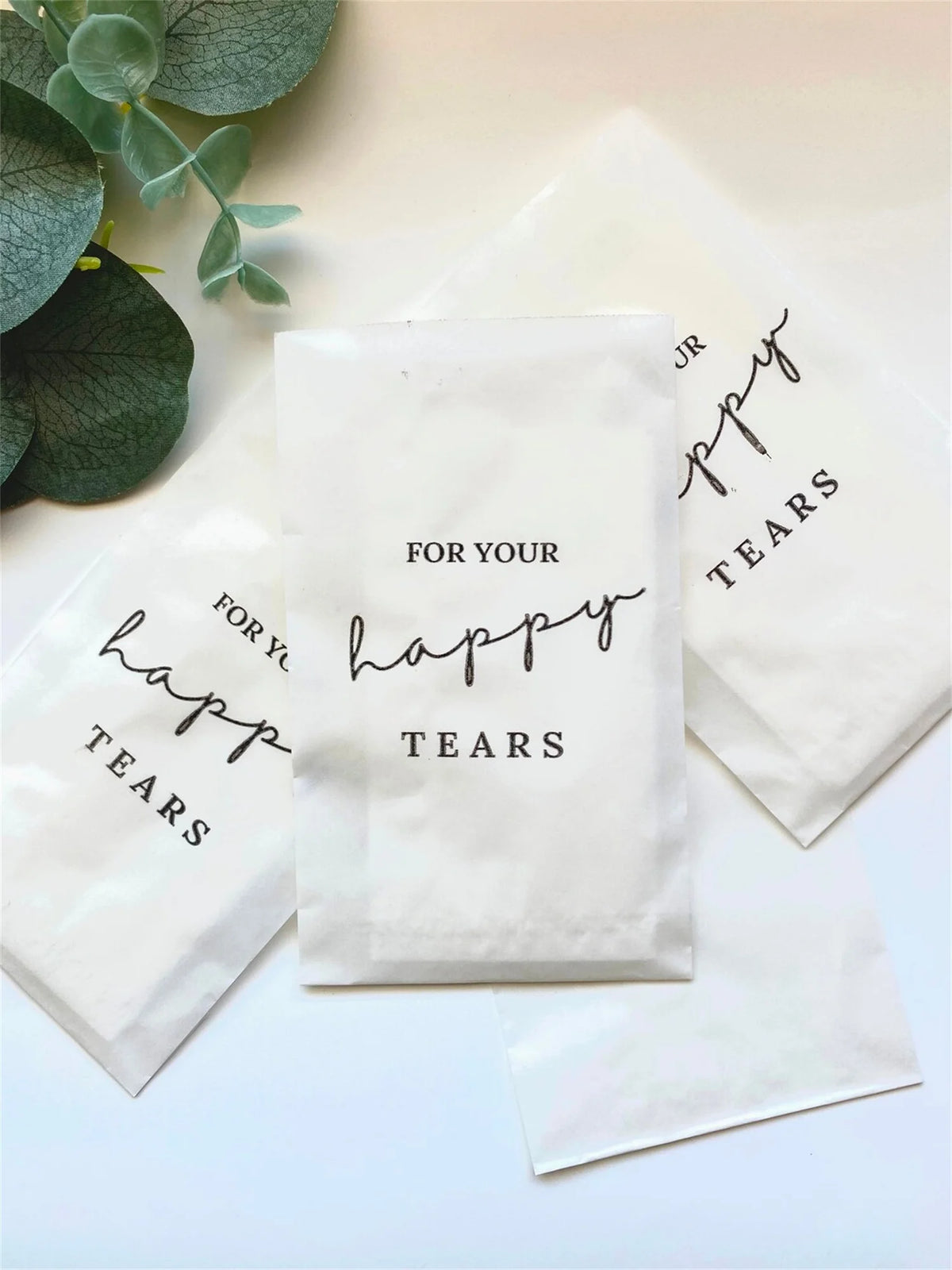Pochettes mouchoirs larmes de joie mariage