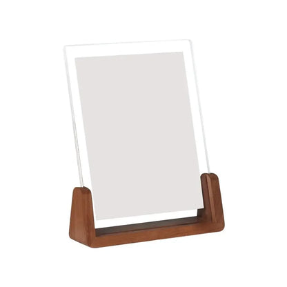 Cadre photo mariage acrylique socle bois en U