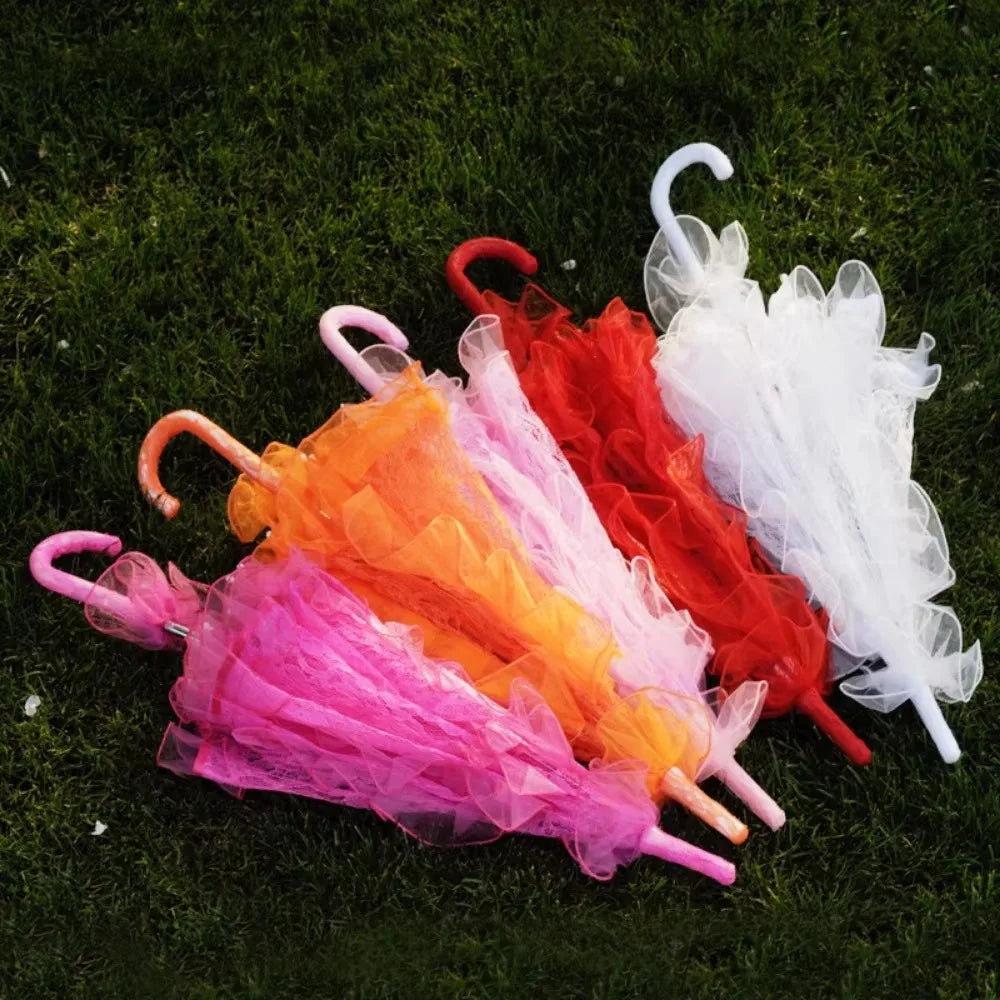 Ombrelle Mariage Dentelle à Volants