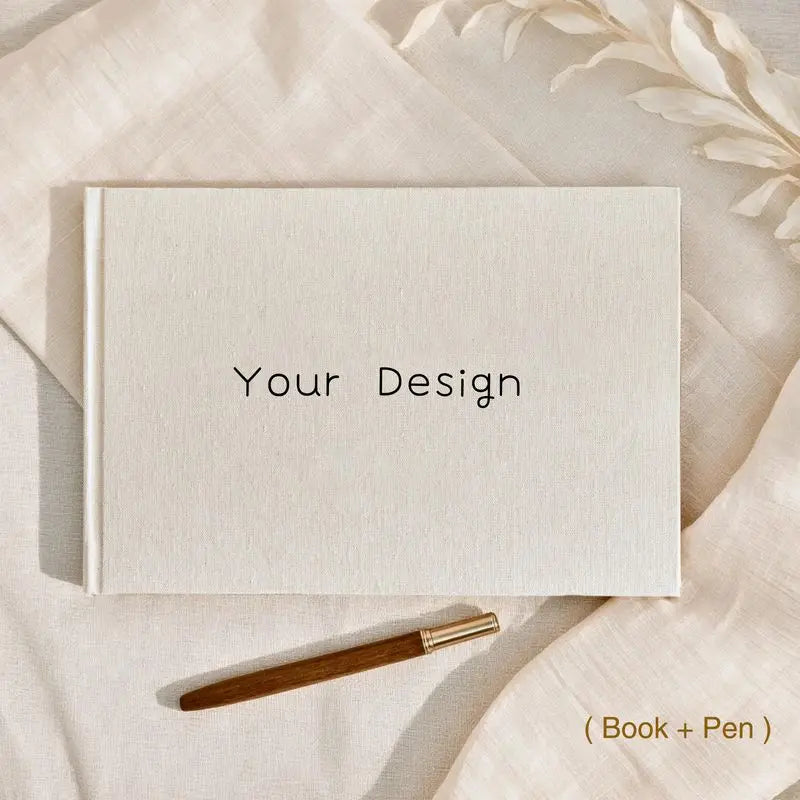 Livre d'Or Mariage Personnalisé Format A4 avec Stylo