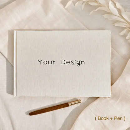 Livre d'Or Mariage Personnalisé Format A4 avec Stylo