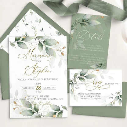 Faire-part Mariage Personnalisé Floral Bohème — vue 4