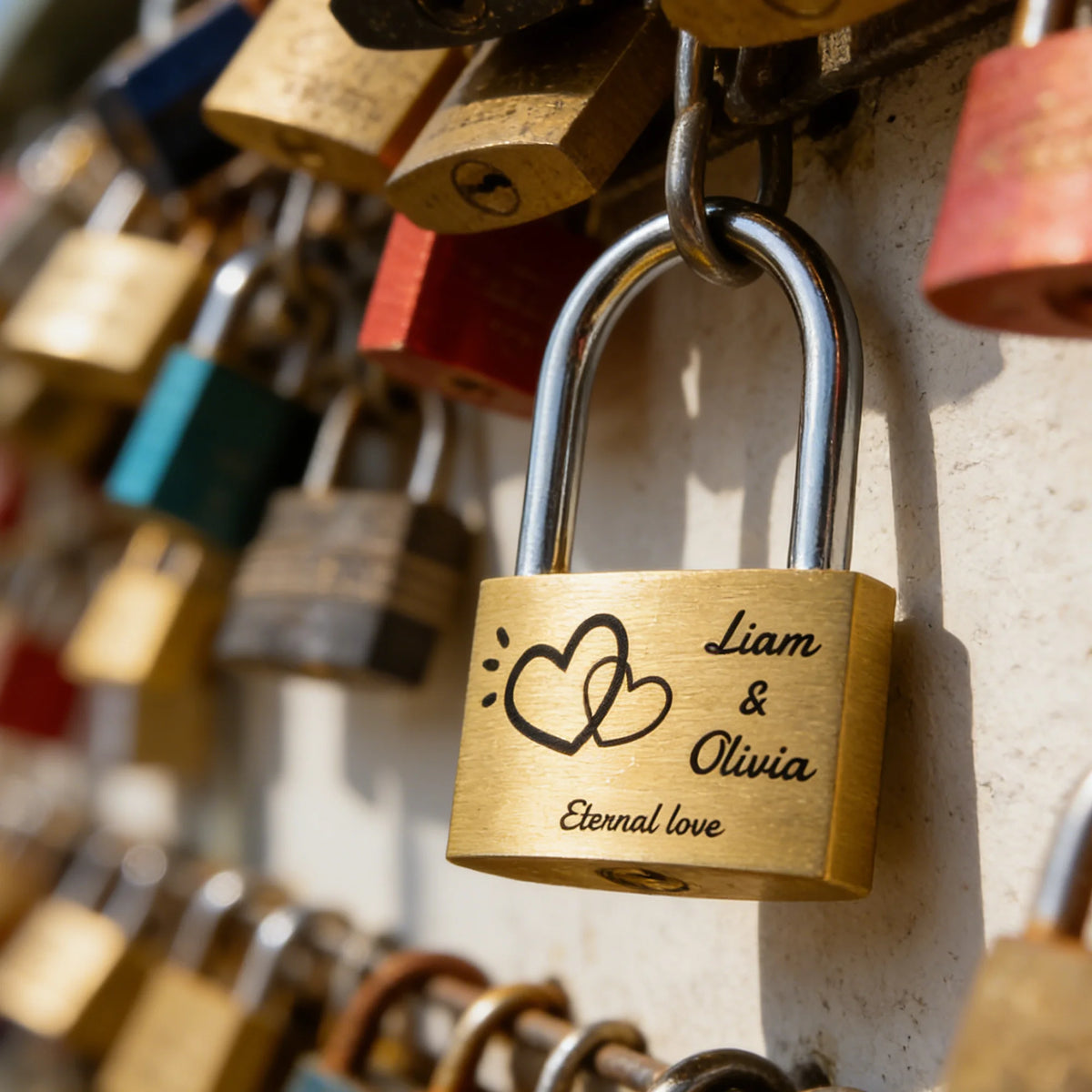 Cadenas d'amour personnalisé gravé