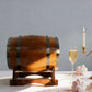 Urne mariage tonneau bois teinté chocolat