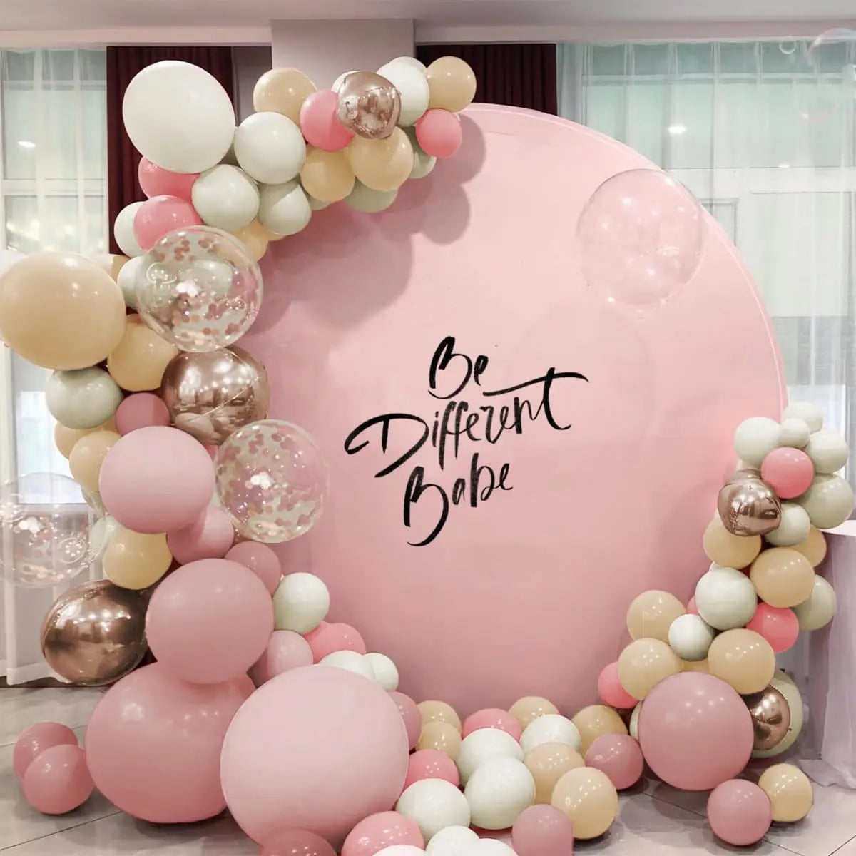 Arche Ballon Mariage Rose et Marron — vue 6