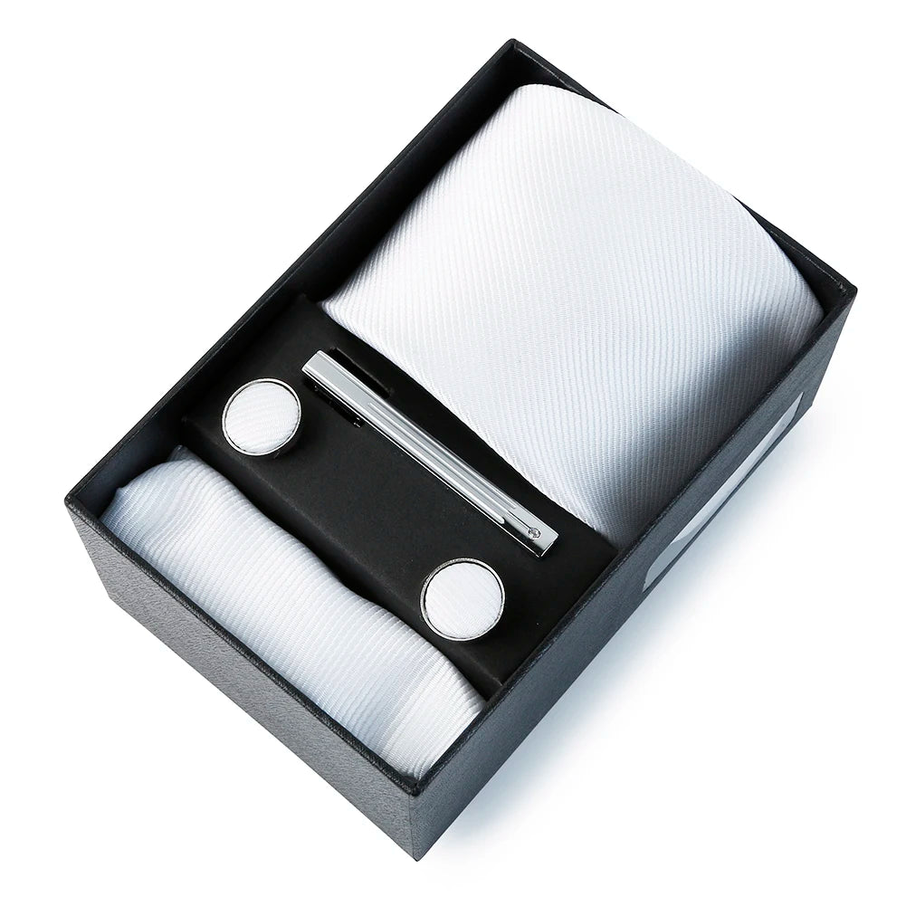 Coffret Cravate Mariage Unie avec Pince — vue 10