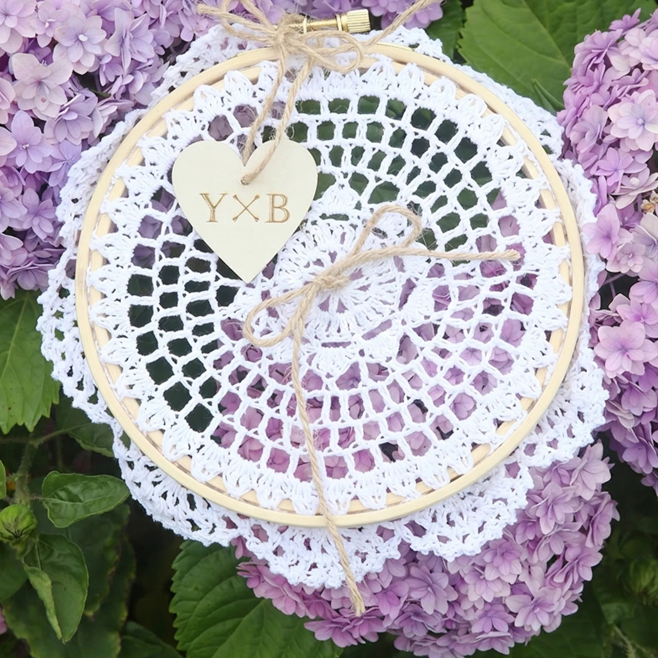Porte alliance crochet initiales personnalisé