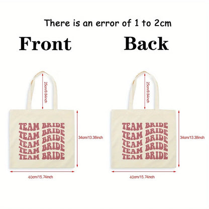 Tote bag EVJF lettrage rétro rose