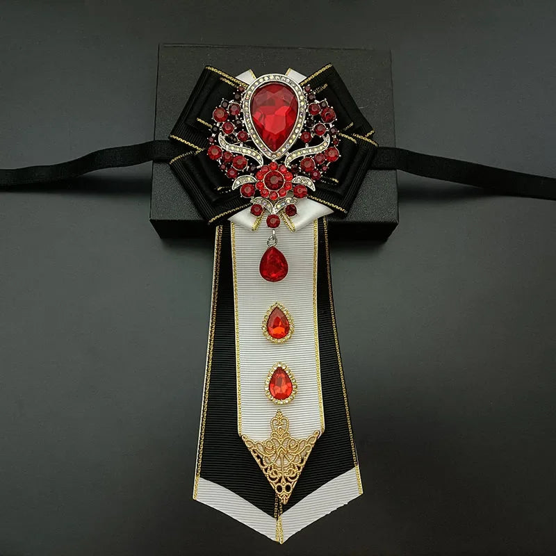 Nœud papillon mariage jabot bijou strass — vue 10