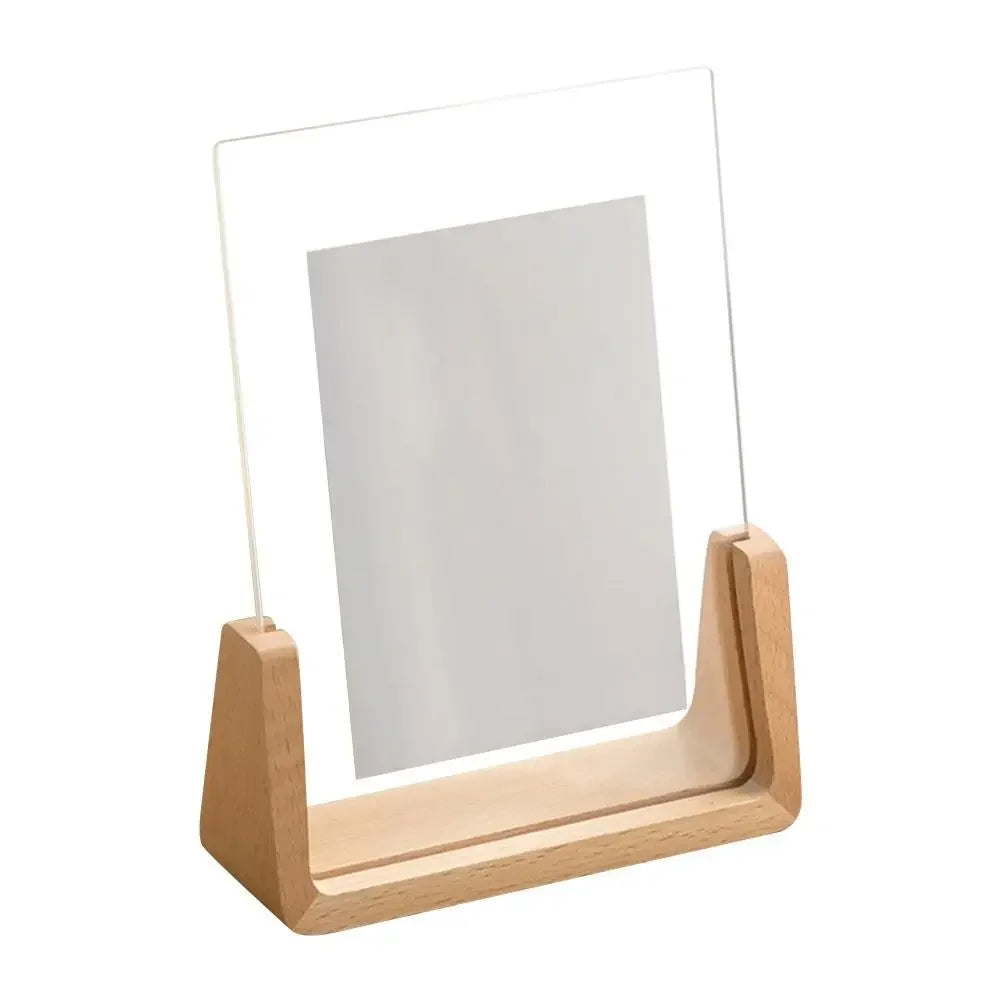 Cadre photo mariage acrylique socle bois en U