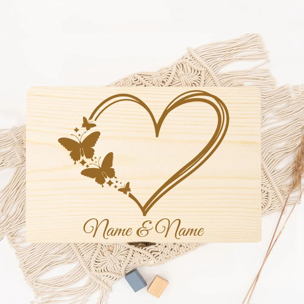 Boîte souvenir mariage fleurie personnalisée — vue 15