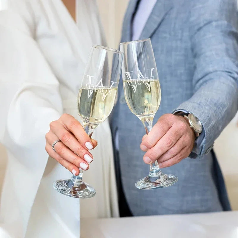 Flûte champagne personnalisée gravée mariage