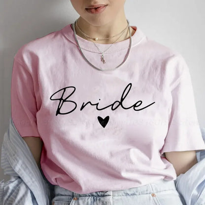 T-shirt Team Bride Cœur Minimaliste