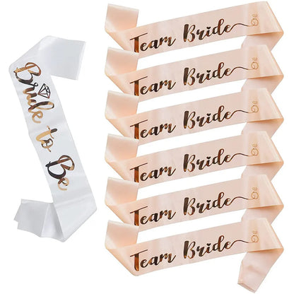 Écharpe EVJF Team Bride rose gold
