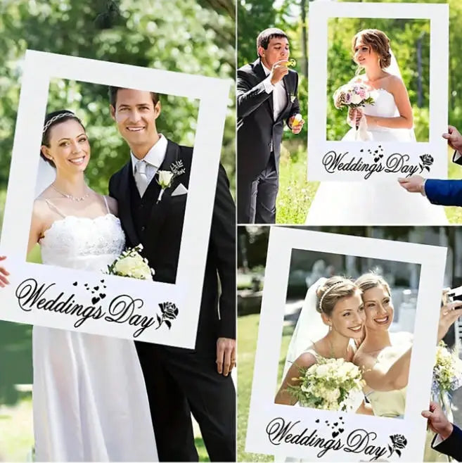 Cadre Photobooth Mariage Géant Blanc