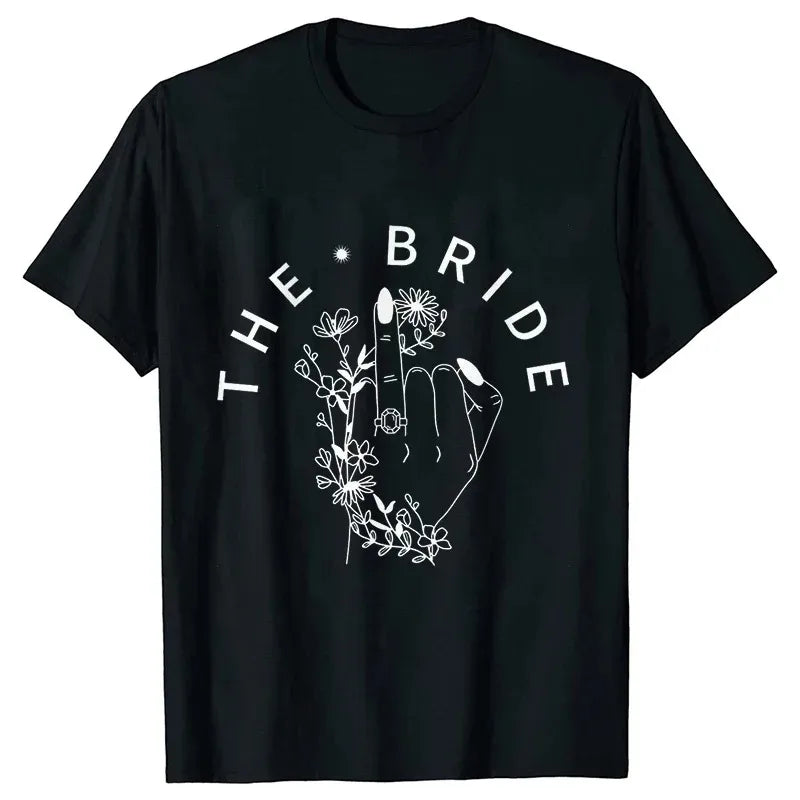 T-shirt EVJF Team Bride Doigt Bagué
