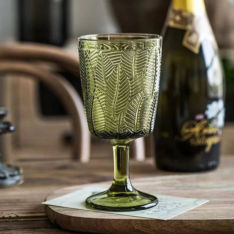 Verre à Vin Mariage Vintage Vert