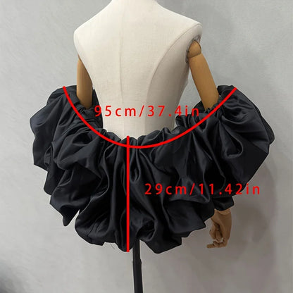 Étole Mariée Boléro Satin à Volants