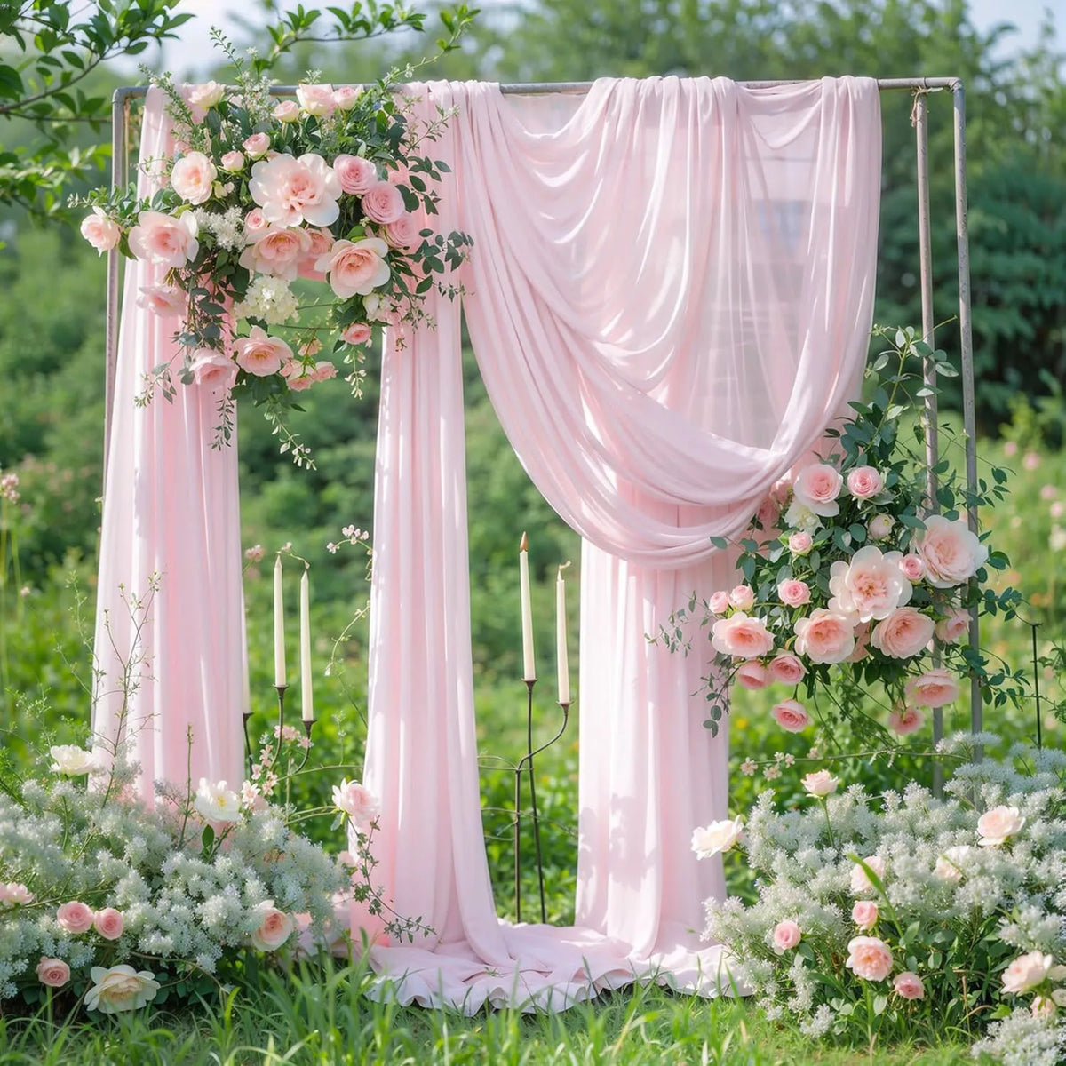 Panneau Voilage Arche Mariage Mousseline