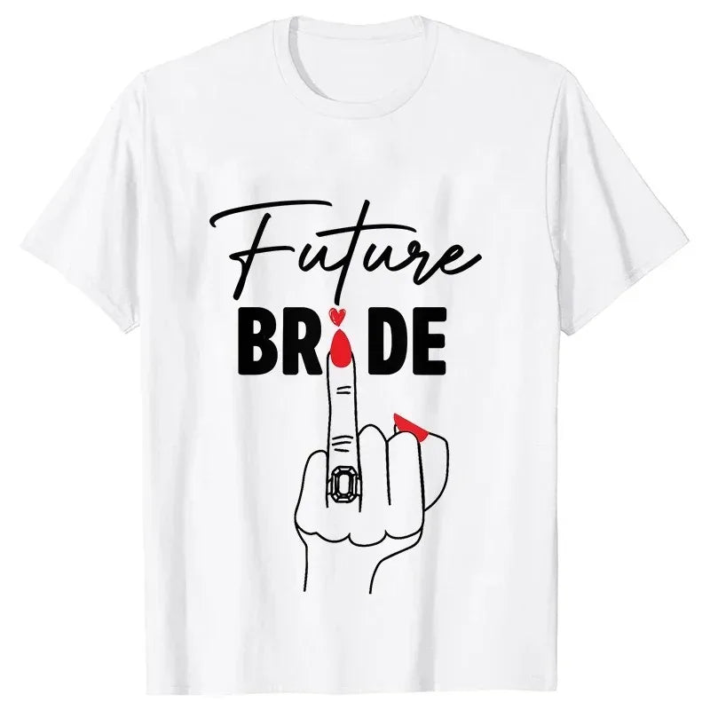 T-shirt EVJF Team Bride Doigt Bagué