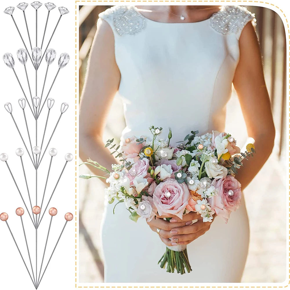 Épingles à bouquet de mariée perlées