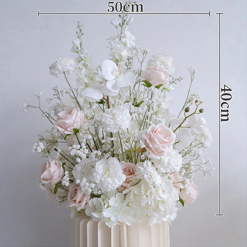 Composition Fleurs Artificielles Mariage Blanche — vue 9