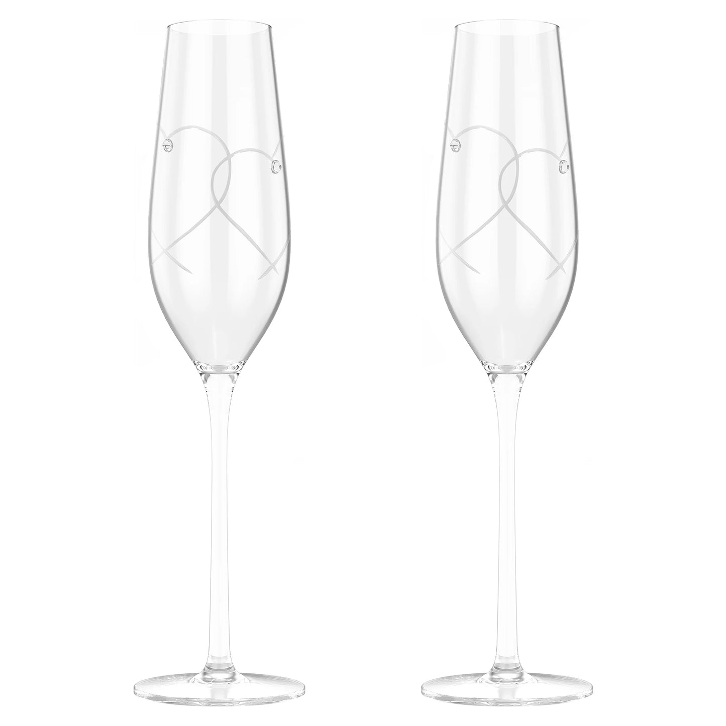 Flûtes champagne cristal des mariés