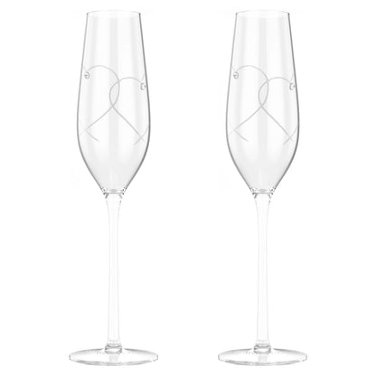 Flûtes champagne cristal des mariés
