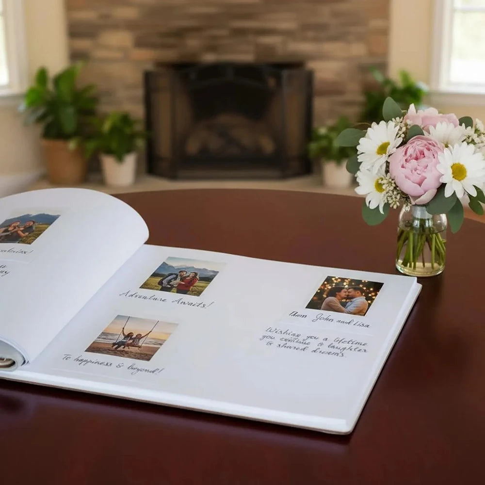 Livre d'or mariage bois pages épaisses