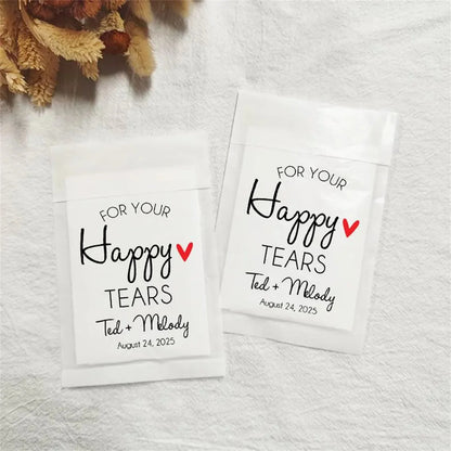 Pochettes mouchoirs larmes de joie mariage