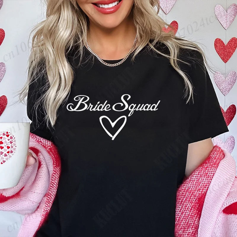 T-shirt EVJF Bride Squad à cœur
