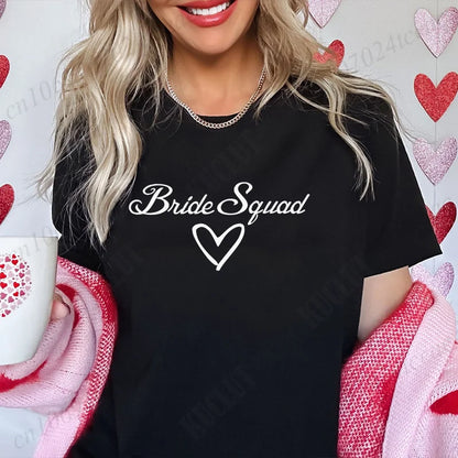 T-shirt EVJF Bride Squad à cœur