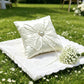 Coussin alliance blanc dentelle perles